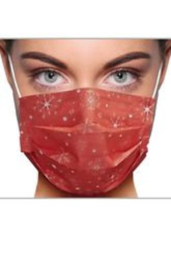 Blue Daisy Mask Tek Kullanımlık 3 Katlı Lastikli Telli 10'lu Yetişkin Maske Turuncu