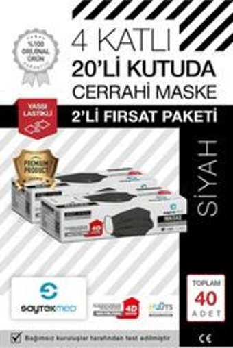 Saytekmed Tek Kullanımlık 3 Katlı Lastikli Telli 20'li Çocuk Maske Pembe