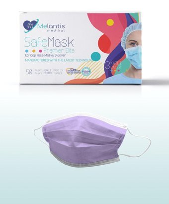 Morven Tek Kullanımlık 3 Katlı Lastikli Telli 50'li Yetişkin Ultrasonik Cerrahi Maske Beyaz