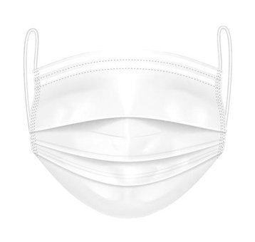 Eos Medical Tek Kullanımlık 3 Katlı Lastikli Telli 180'li Yetişkin Ultrasonik Maske Beyaz