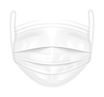 Eos Medical Tek Kullanımlık 3 Katlı Lastikli Telli 180'li Yetişkin Ultrasonik Maske Beyaz