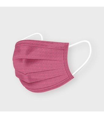 Esquire Tek Kullanımlık 3 Katlı Lastikli Telli 250'li Yetişkin Ultrasonik Maske Pembe