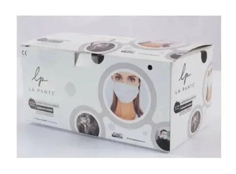 La Pante Tek Kullanımlık 3 Katlı Lastikli Telli 50'li Yetişkin Maske