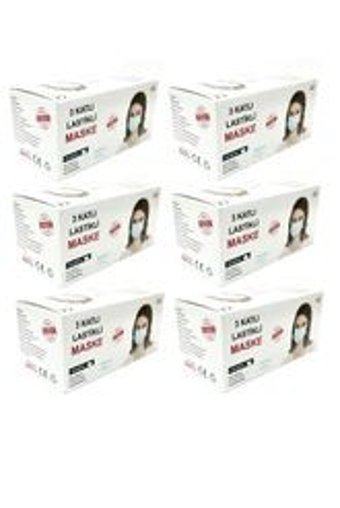 Hayal Tek Kullanımlık 3 Katlı Lastikli Telli 300'lü Yetişkin Maske