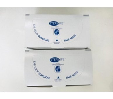 Steraplus Tek Kullanımlık 3 Katlı Lastikli Telli 50'li Yetişkin Maske