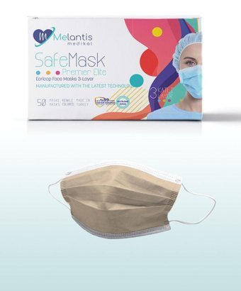 Morven Tek Kullanımlık 3 Katlı Lastikli Telli 50'li Yetişkin Ultrasonik Cerrahi Maske Mor