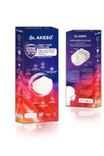 Akeso F95 Tek Kullanımlık 5 Katlı Lastikli Telli 10'lu Yetişkin Ultrasonik Maske Pembe