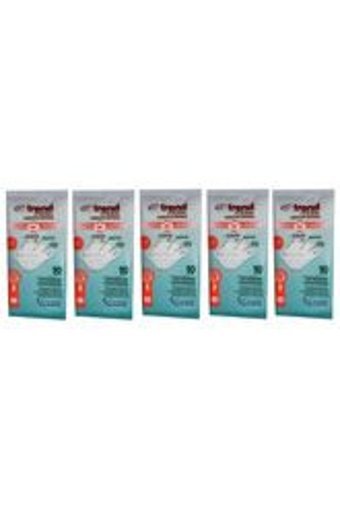 Trendmask Tek Kullanımlık 3 Katlı Lastikli Telli 100'lü Yetişkin Ultrasonik Maske Siyah