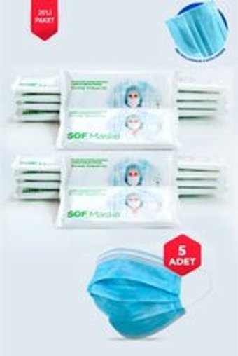 Shirly Tek Kullanımlık 3 Katlı Lastikli Telli 10'lu Çocuk Maske Turuncu