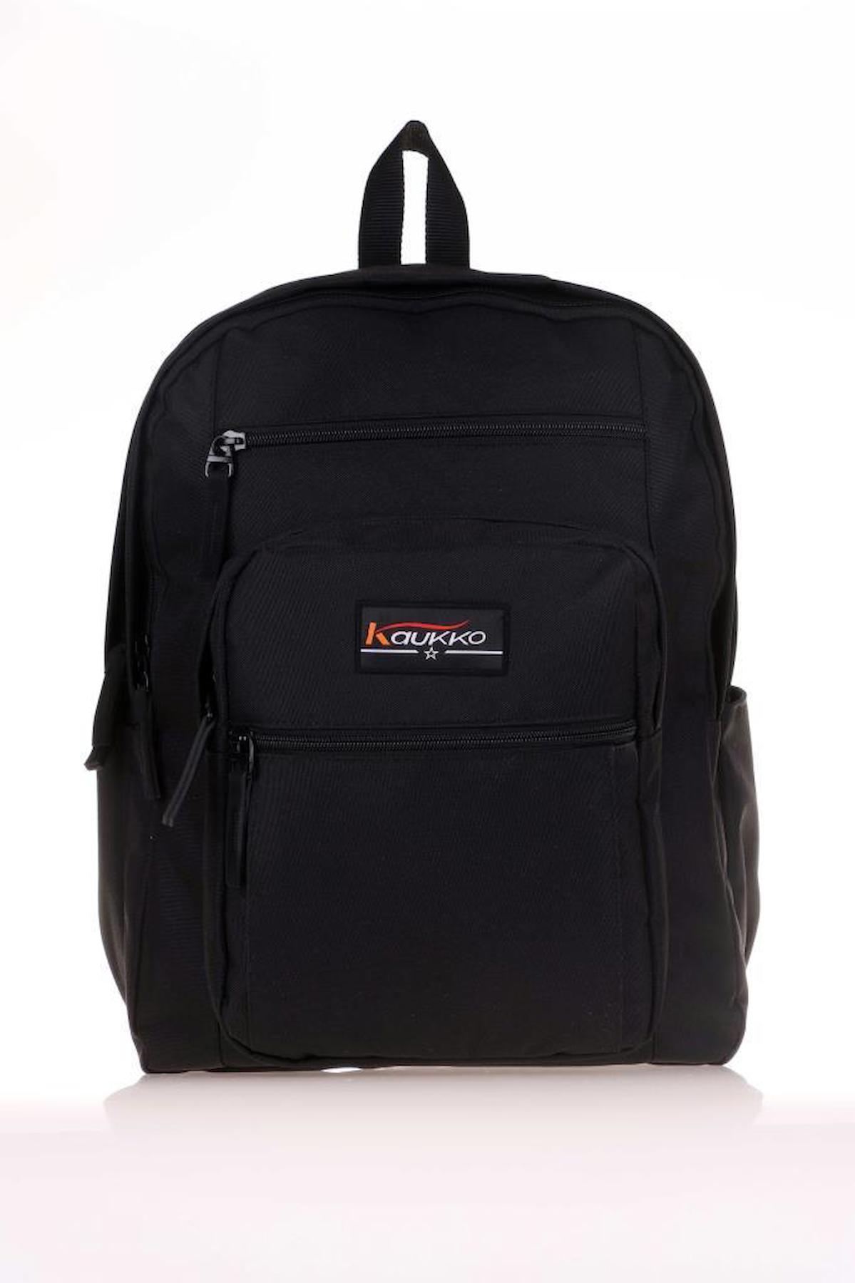 Kaukko K1426 5 Gözlü Siyah Lise-Üniversite Unisex Sırt Çantası
