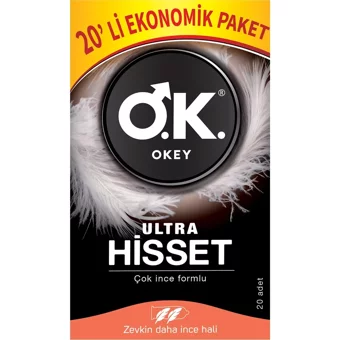 Okey Ultra Hisset İnce Prezervatif 2x20'li
