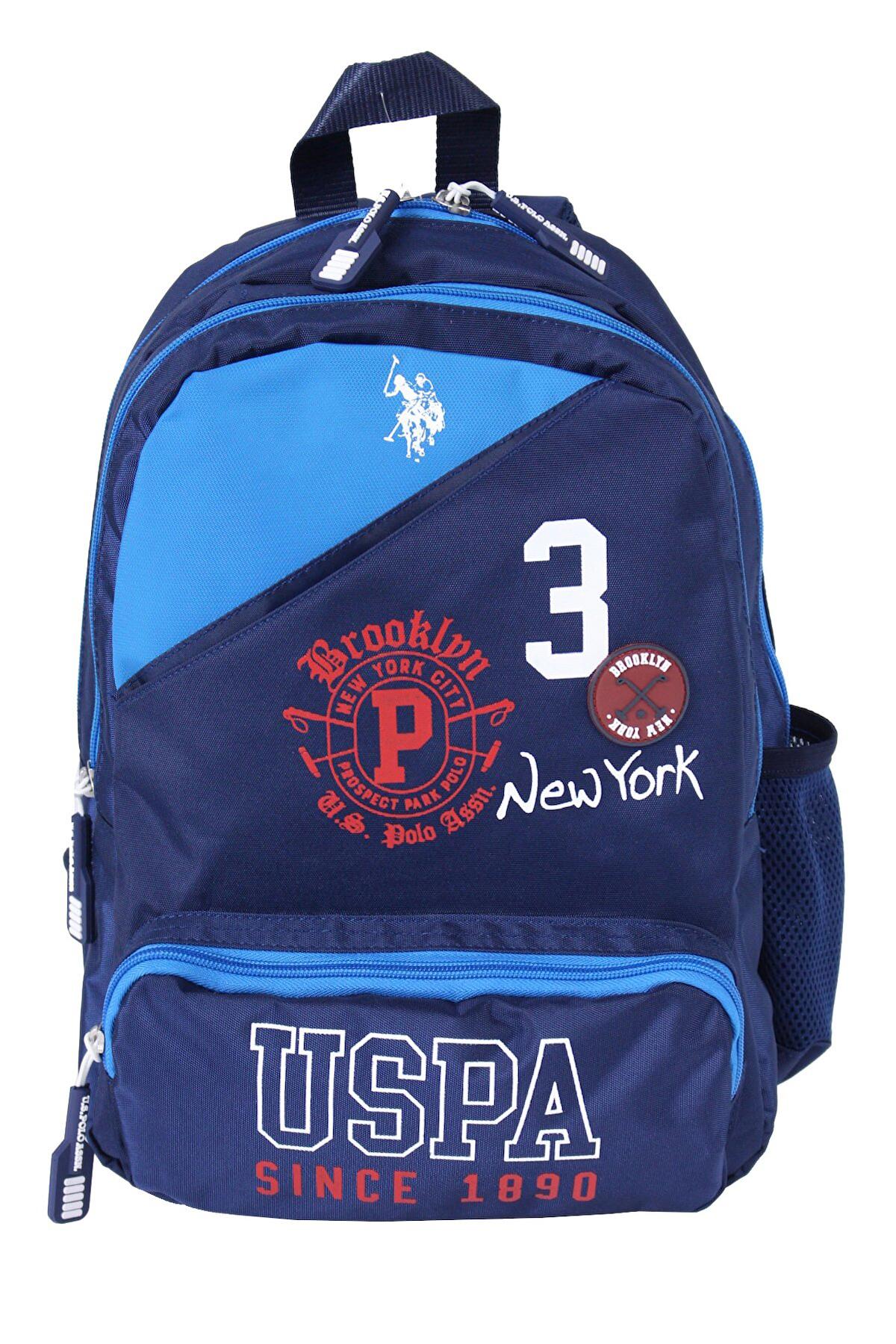 U.S. Polo Assn. PLÇAN22201 New York 3 Gözlü Lacivert İlkokul Erkek Sırt Çantası