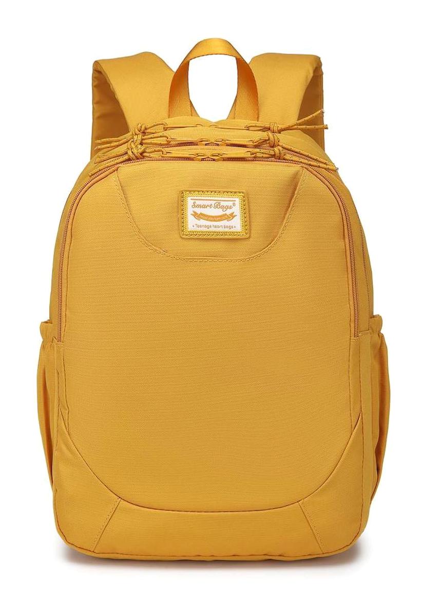 Smart Bags 3199 3 Gözlü Hardal Lise-Üniversite Unisex Sırt Çantası