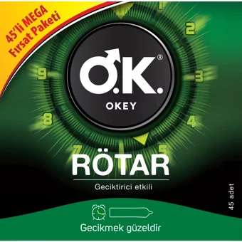 Okey Rötar Geciktiricili Prezervatif 45'li