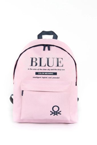 United Colors Of Benetton 3205 Yazılı 2 Gözlü Lila Lise-Üniversite Kız Çocuk Sırt Çantası