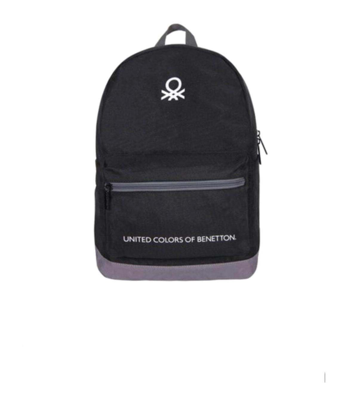 United Colors Of Benetton 70419 2 Gözlü Siyah Lise-Üniversite Unisex Sırt Çantası