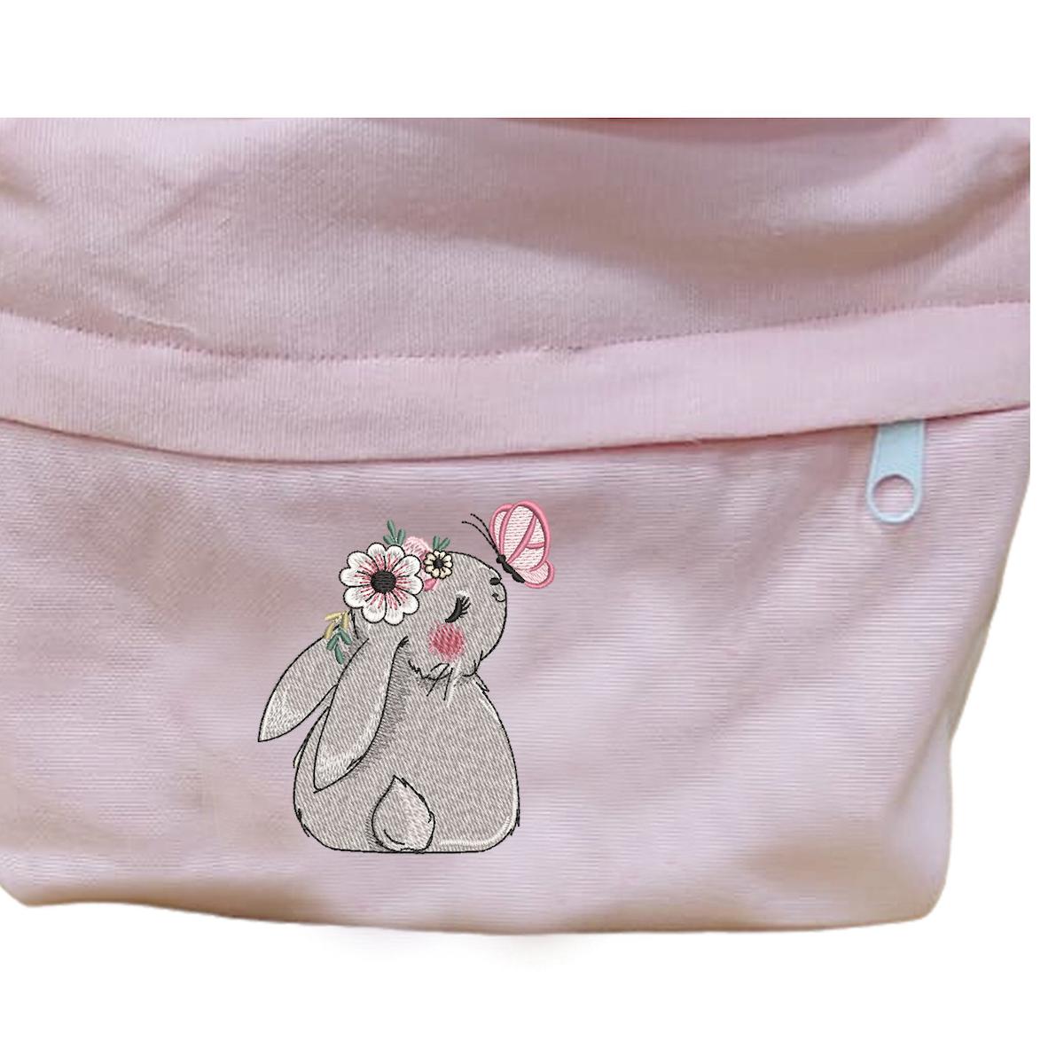 Sister Home Design Tavşan Hayvan 2 Gözlü Pembe Anaokulu Kız Çocuk Sırt Çantası
