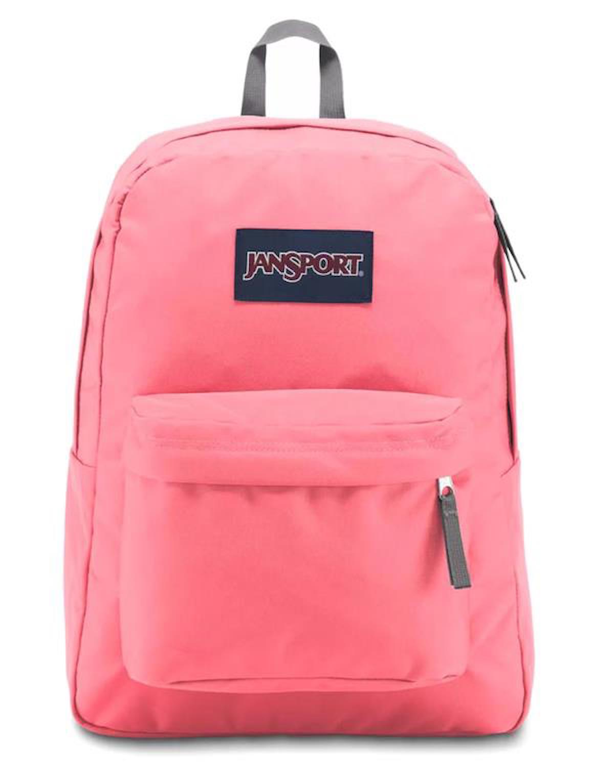 Jansport Superbreak 2 Gözlü Pembe Lise-Üniversite Kadın Sırt Çantası