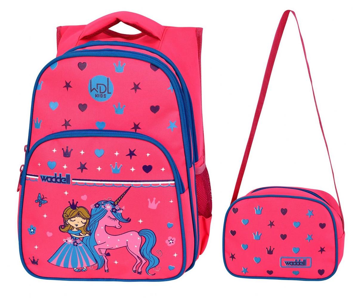 Puzmo Unicorn Hayvan 3 Gözlü Pembe İlkokul Kız Çocuk Sırt Çantası + Beslenme Çantası