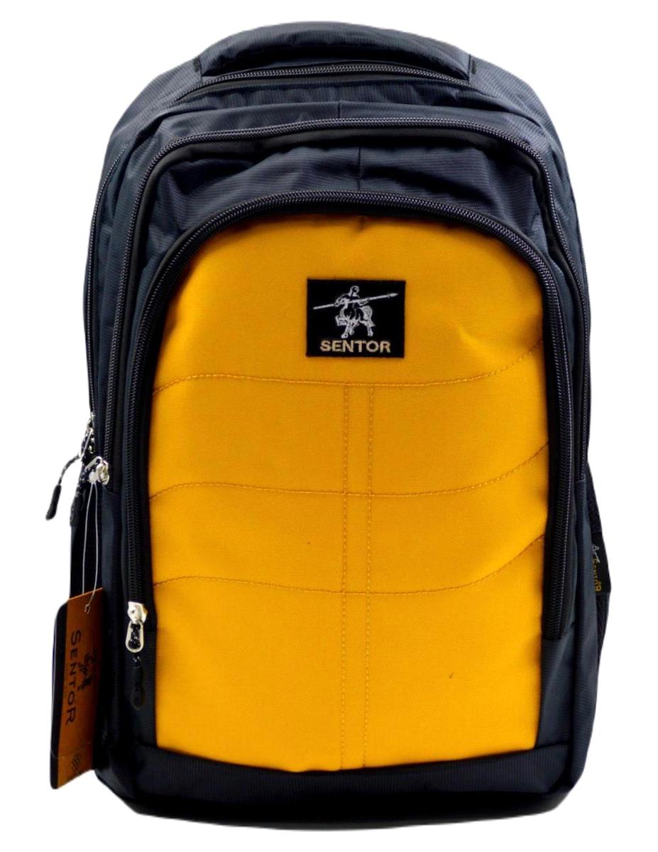 Sentor 50006 3 Gözlü Sarı Lise-Üniversite Unisex Sırt Çantası
