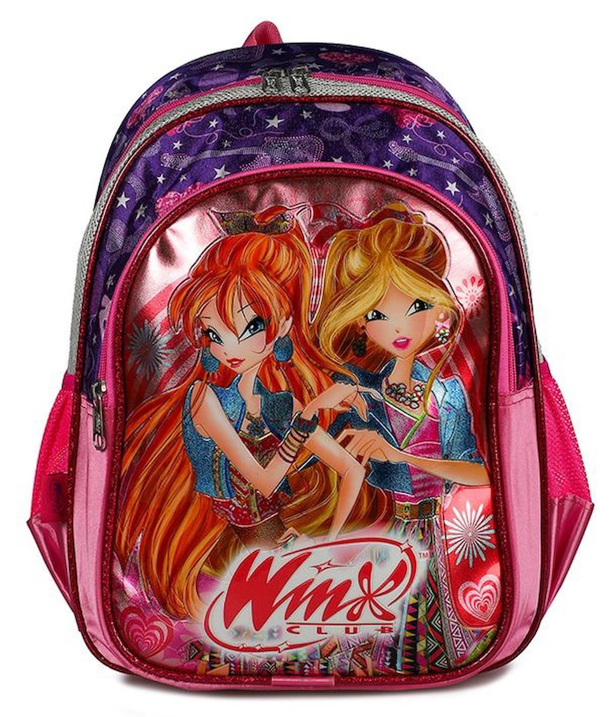 Yaygan Çanta Winx 2 Gözlü Çok Renkli Anaokulu Kız Çocuk Sırt Çantası