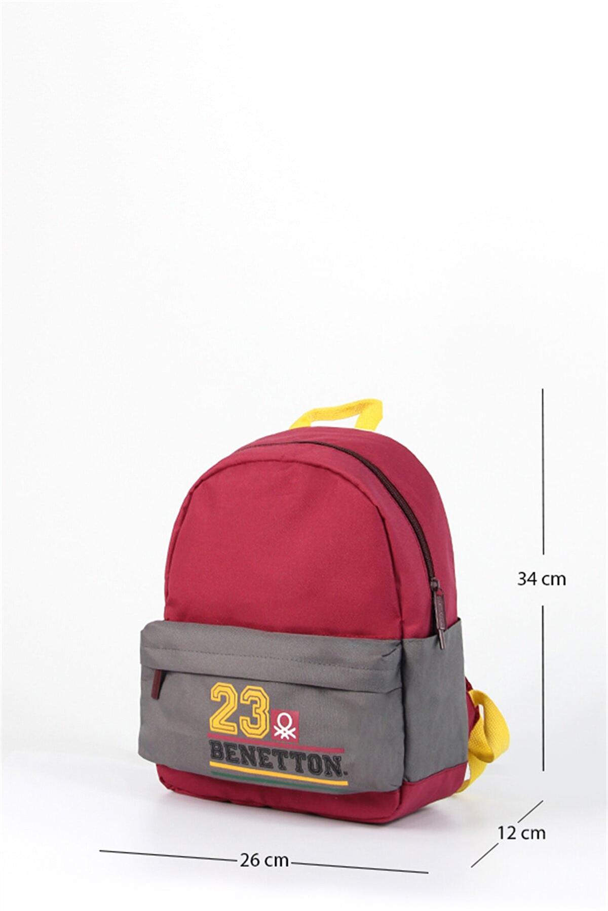 United Colors Of Benetton 76016 Tek Gözlü Bordo Anaokulu Unisex Sırt Çantası