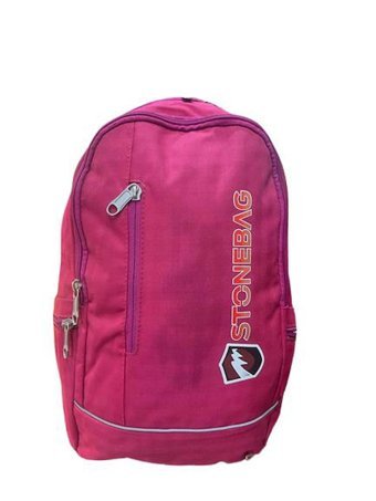 NK Stonebag Su Geçirmez 4 Gözlü Fuşya Lise-Üniversite Unisex Sırt Çantası