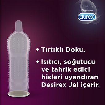 Durex Intense Tırtıklı Prezervatif 10'lu+Jel+Titreşimli Halka