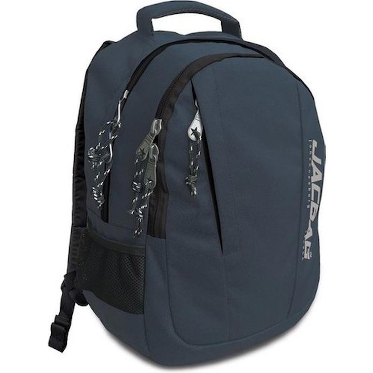 Jacbag Jac-28 3 Gözlü Gri Lise-Üniversite Unisex Sırt Çantası