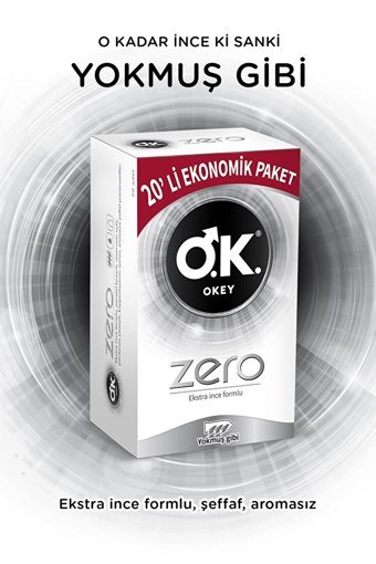 Okey Zero Ultra İnce Prezervatif 45'li+Okey Zero Kayganlaştırıcı Jel 100 ml
