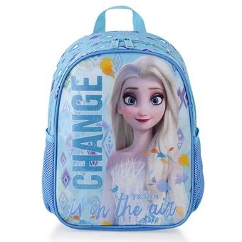 Frocx 48397 Elsa Frozen Su Geçirmez 2 Gözlü Mavi Anaokulu Kız Çocuk Sırt Çantası