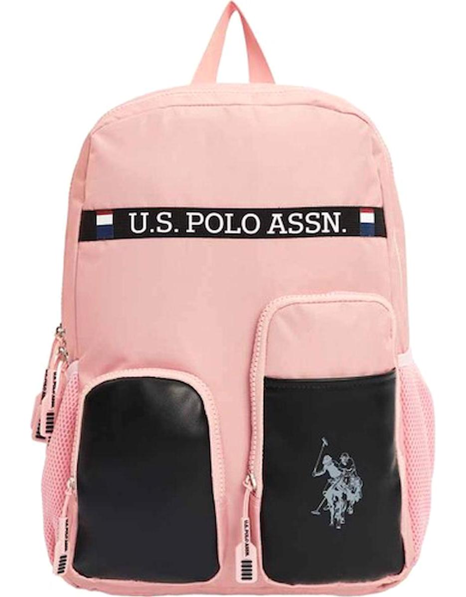 U.S. Polo Assn. PLÇAN23178 Çok Gözlü Pembe Lise-Üniversite Kız Çocuk Sırt Çantası