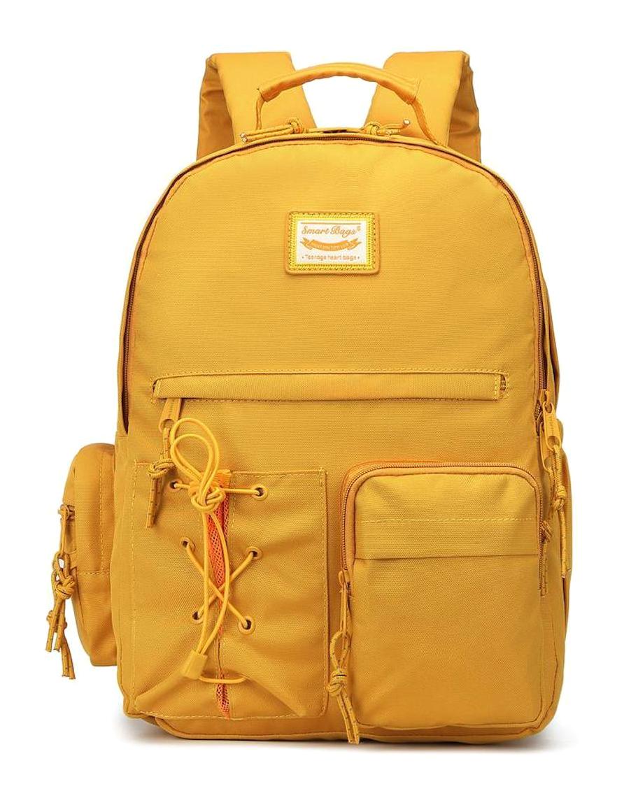 Smart Bags 3205 Çok Gözlü Hardal Lise-Üniversite Unisex Sırt Çantası