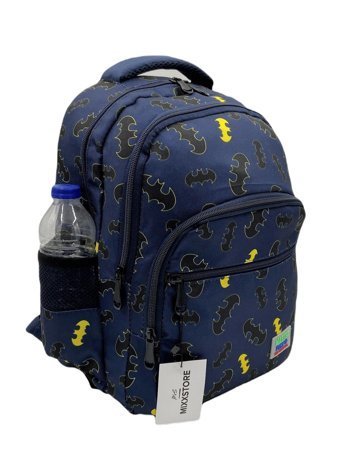 Çınka Bags Batman DC 4 Gözlü Lacivert İlkokul Erkek Sırt Çantası + Beslenme Çantası