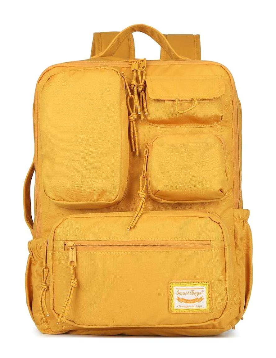 Smart Bags 3210 Çok Gözlü Hardal Lise-Üniversite Unisex Sırt Çantası