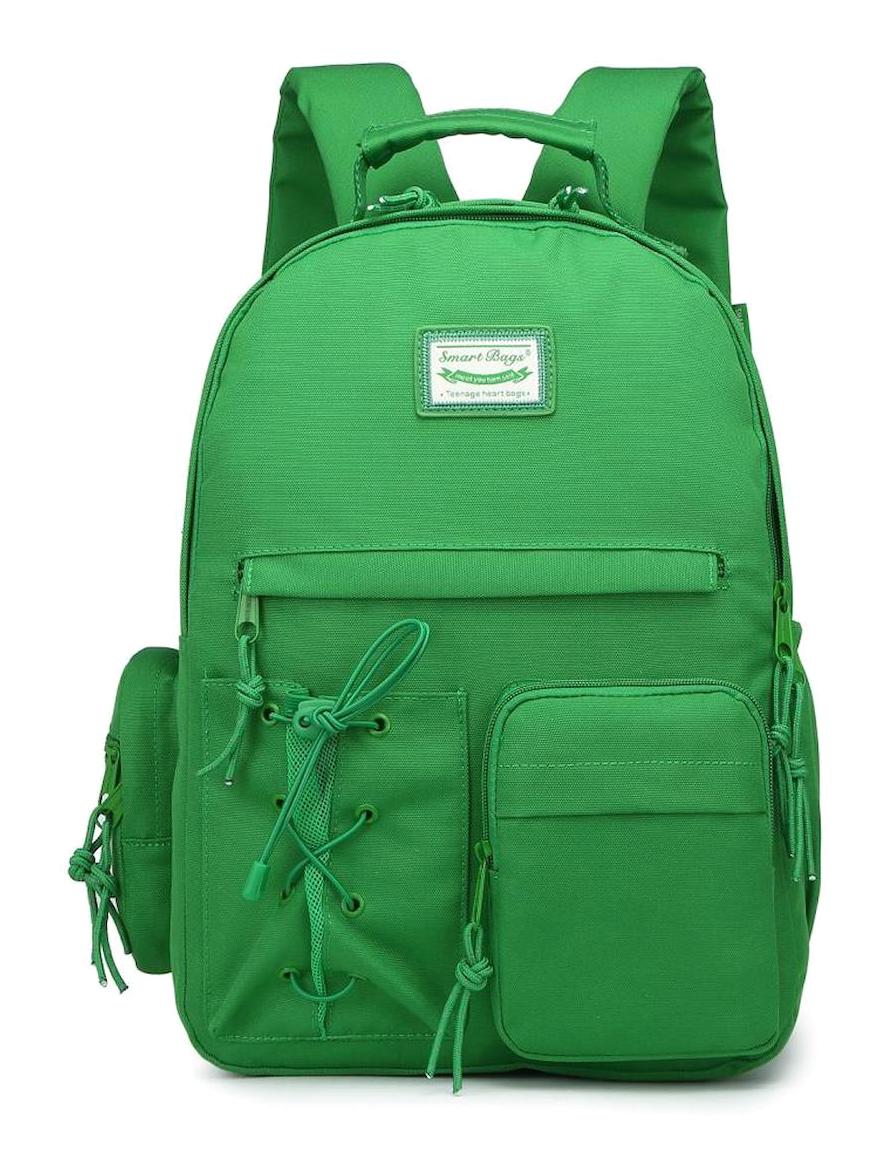 Smart Bags 3205 Çok Gözlü Yeşil Lise-Üniversite Kız Çocuk Sırt Çantası