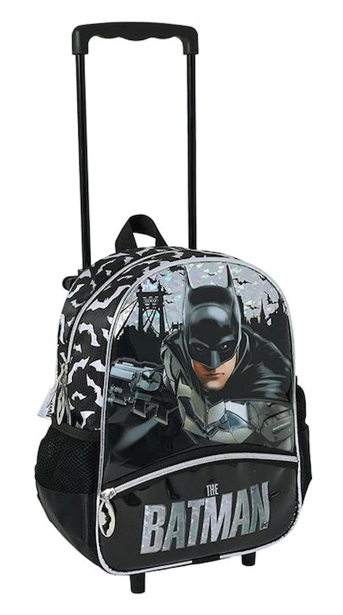 OBM 2012 Batman DC Tekerlekli 4 Gözlü Siyah Anaokulu Erkek Çocuk Çekçekli Çantası