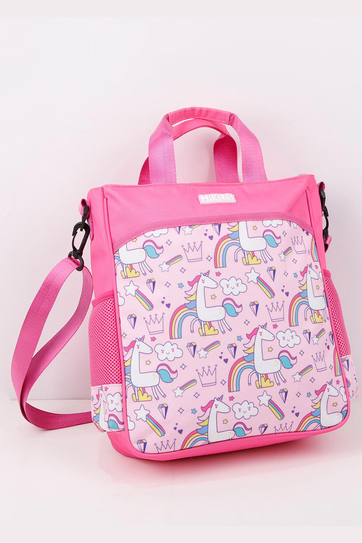 Ecrou Unicorn Hayvan Tek Gözlü Pembe İlkokul Kız Çocuk Askılı Çantası