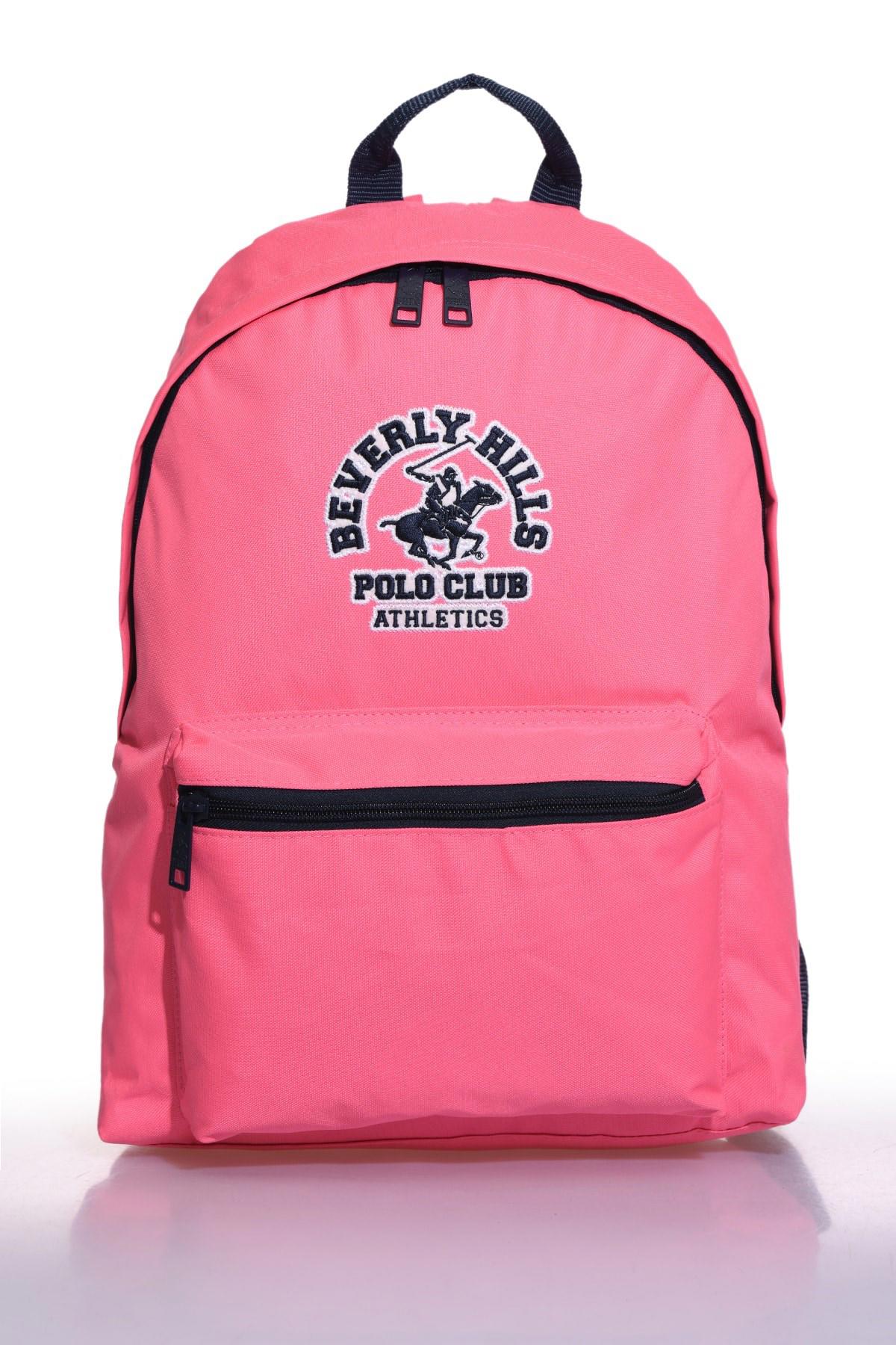 Beverly Hills Polo Club 76173 2 Gözlü Pembe Lise-Üniversite Kadın Sırt Çantası