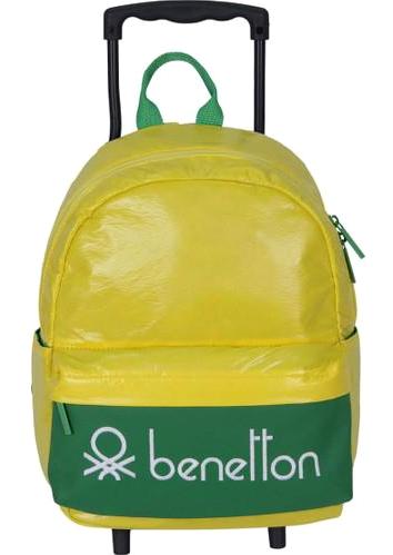 United Colors Of Benetton 70143 Tek Gözlü Sarı Anaokulu Unisex Çekçekli Çantası