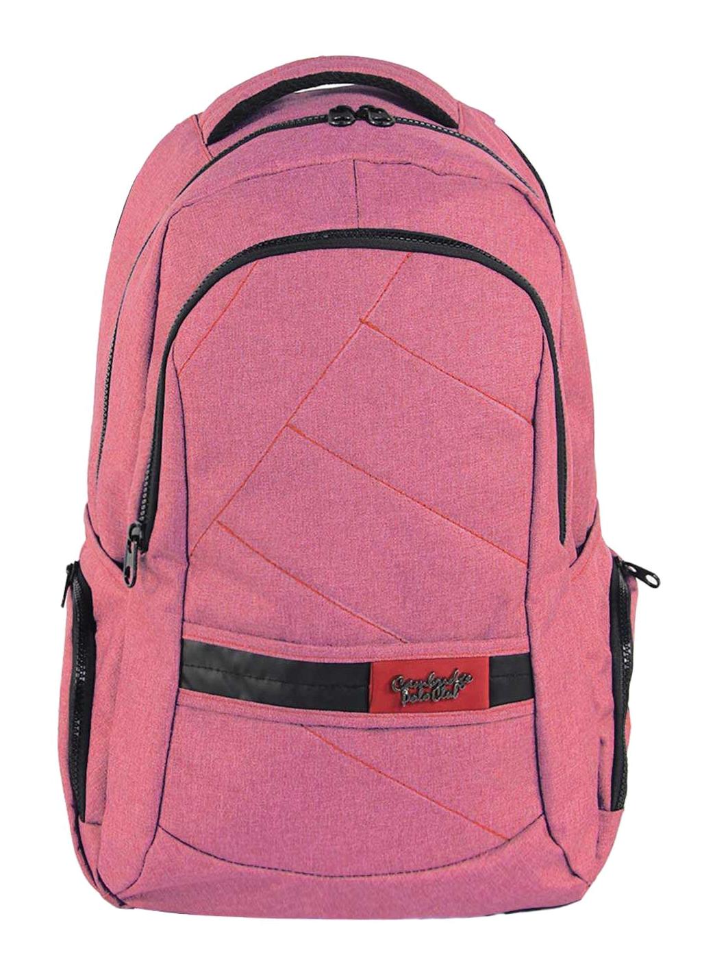 Cambridge Polo Club PLCAN2098 Su Geçirmez 2 Gözlü Pembe Lise-Üniversite Unisex Sırt Çantası