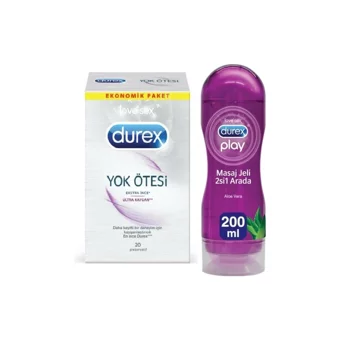 Durex Yok Ötesi Ultra İnce Prezervatif 20'li+Play Masaj Jeli 200 Ml