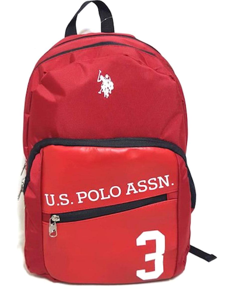 U.S. Polo Assn. PLÇAN23213 4 Gözlü Kırmızı Lise-Üniversite Unisex Sırt Çantası