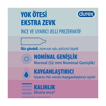Durex Yok Ötesi Ekstra Zevk Ultra İnce Prezervatif 10'lu
