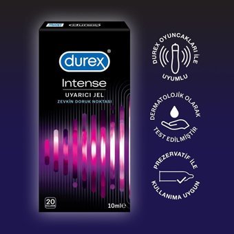 Durex Intense Tırtıklı Prezervatif 20'li+ Durex Intense Uyarıcı Jel 10 ml