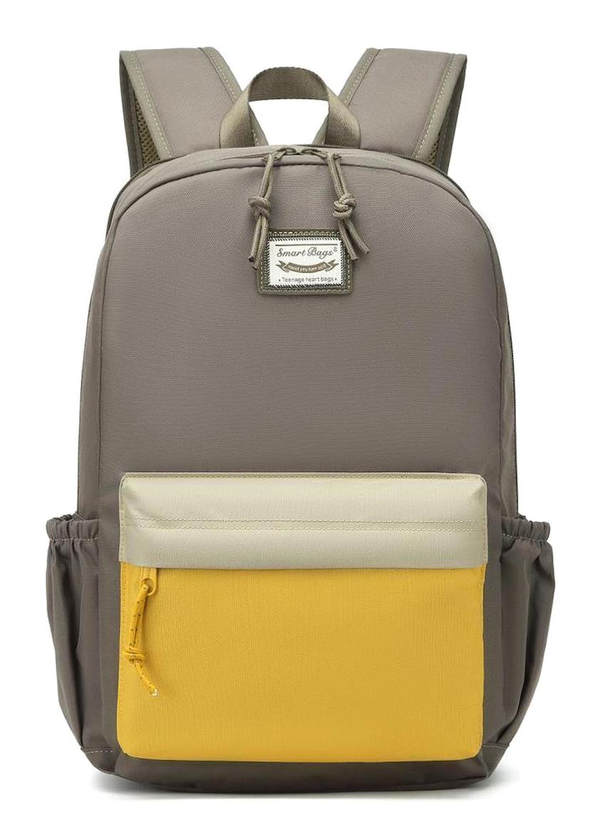 Smart Bags 3158 Çok Gözlü Gri Lise-Üniversite Unisex Sırt Çantası