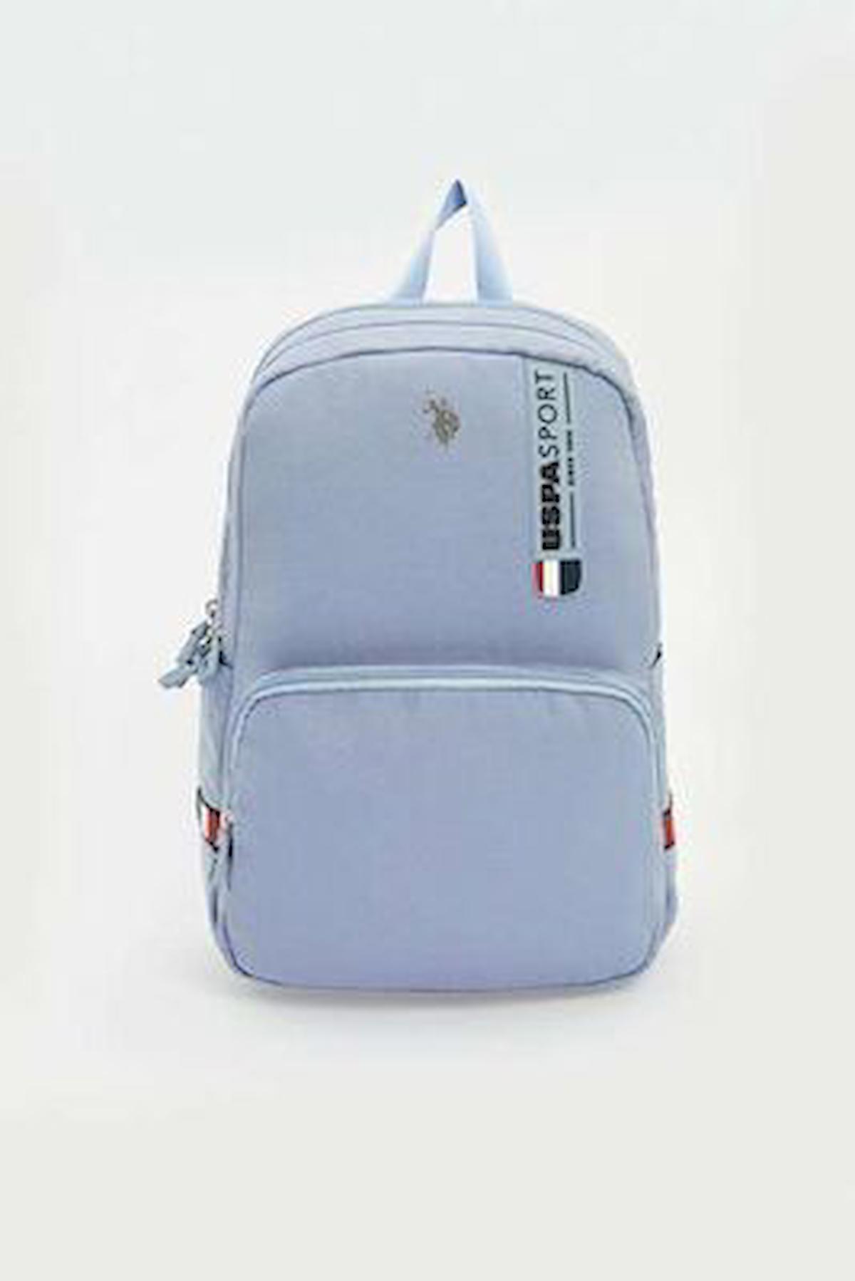 U.S. Polo Assn. Plçan23253 Su Geçirmez 2 Gözlü Mavi Lise-Üniversite Unisex Sırt Çantası