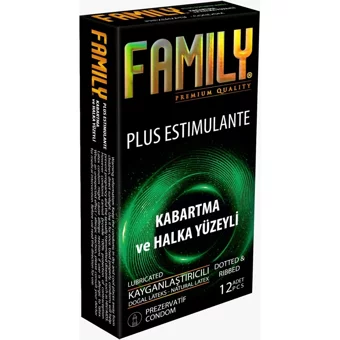 Family Plus Estimulante Prezervatif 12'li