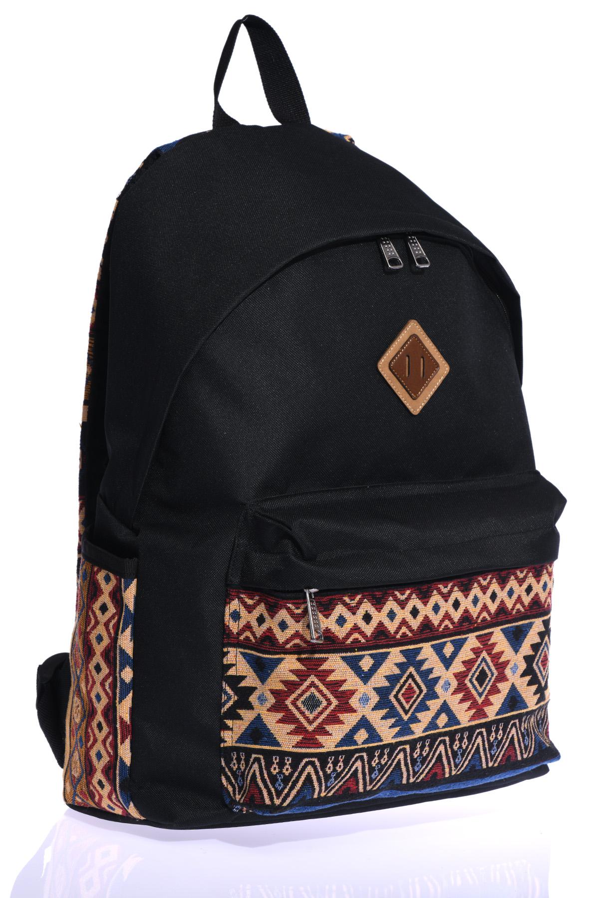 Sword Bag sw992 Kilim Su Geçirmez 2 Gözlü Siyah Lise-Üniversite Unisex Sırt Çantası
