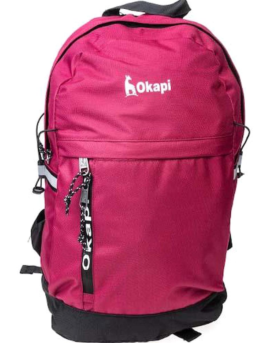 Okapi OKP-147 Su Geçirmez 3 Gözlü Bordo Lise-Üniversite Unisex Sırt Çantası